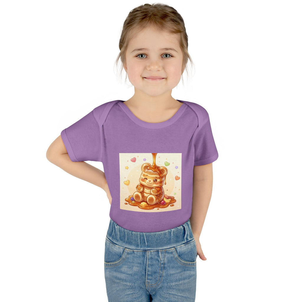 Fluffy Gooey Pancake Gummy Bear Baby Bodysuit — Cute Gummy bear Infant Onesie