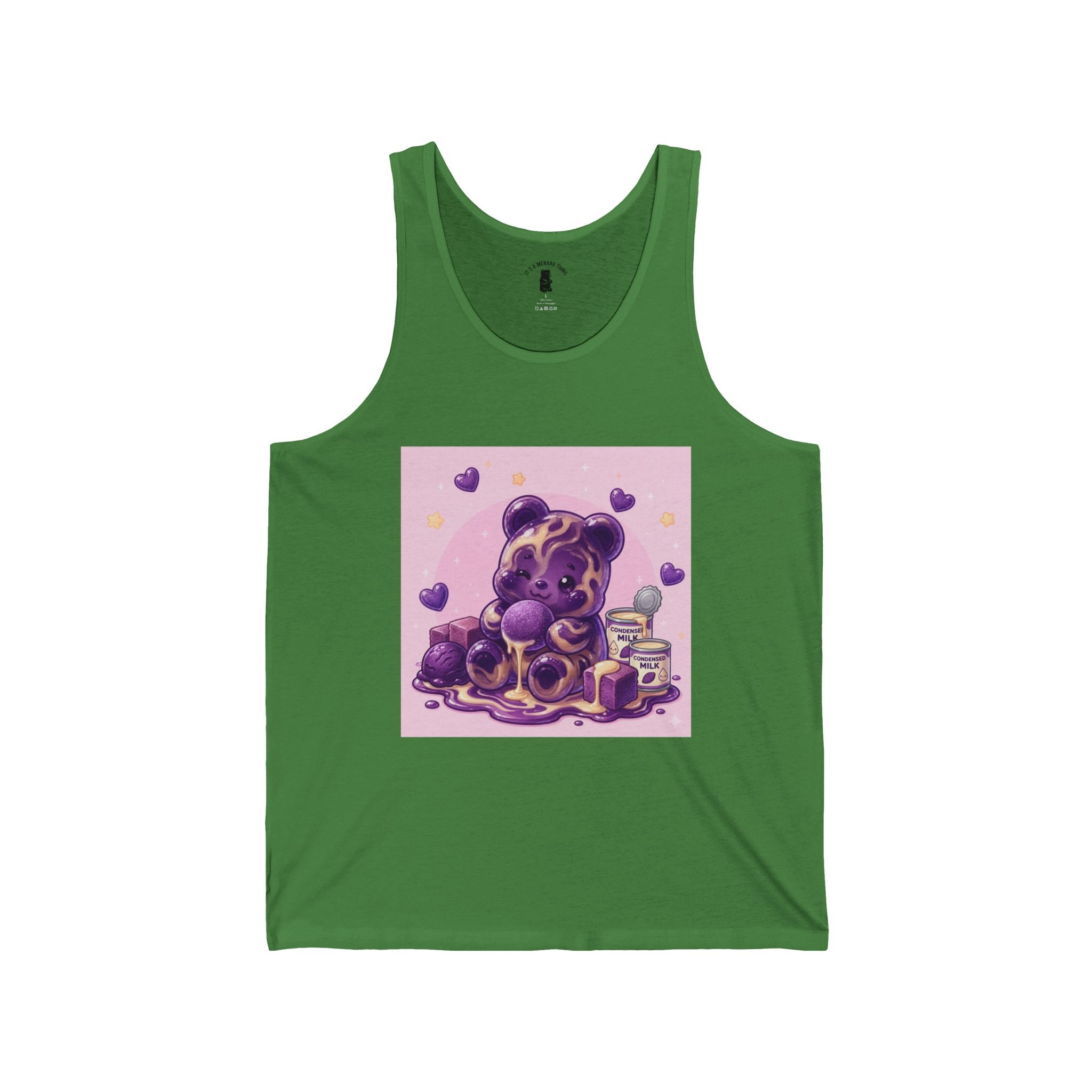 Ube & Sweet Condensed Milk, Purple Gooey Gummy Bear- Kawaii Graphic Tank Top