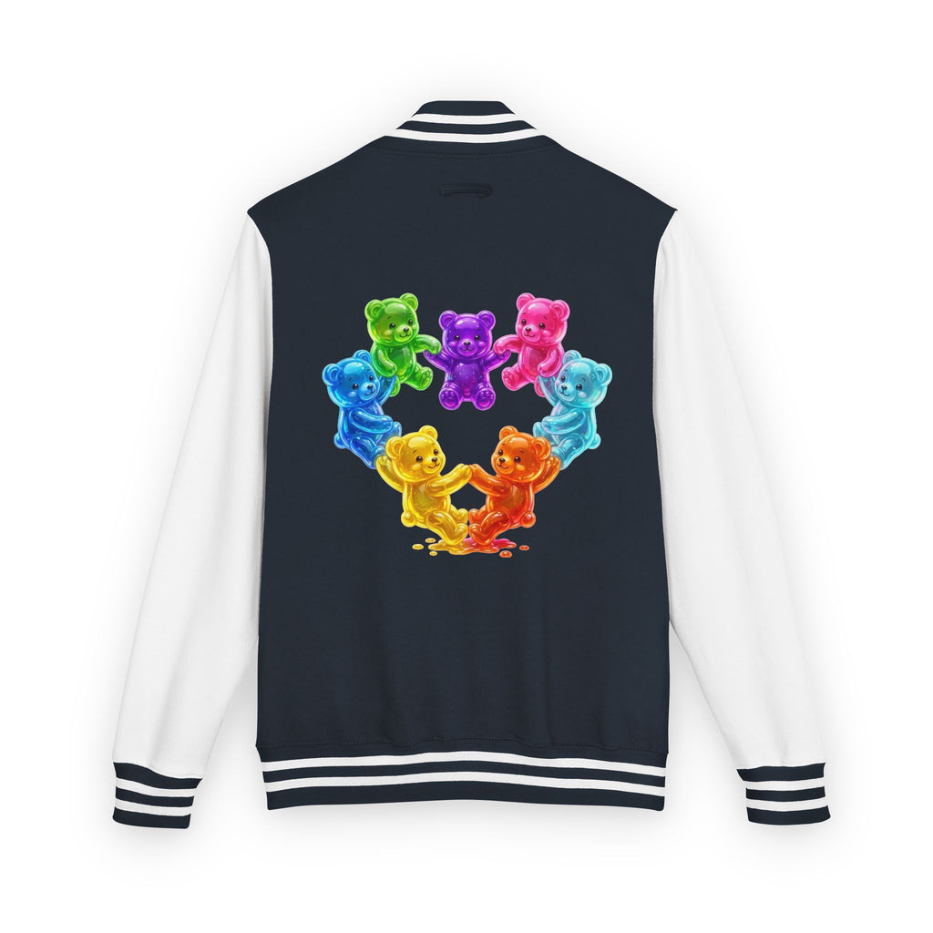 Rainbow Oozy Gummy Bear Heart Special Addition- Lettermen Graphic Jacket