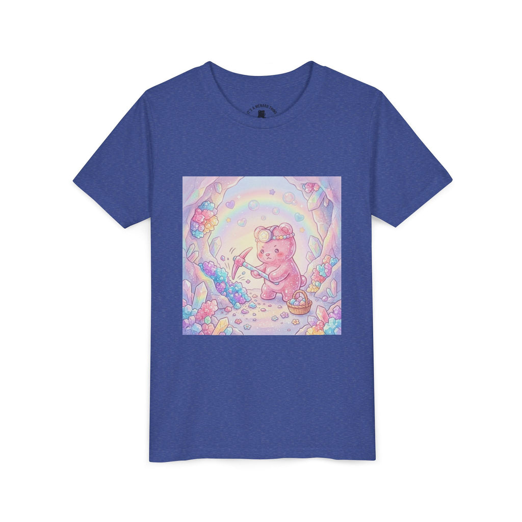 Digging for Crystal Candy Pink Gooey Gummy Bear Illustration