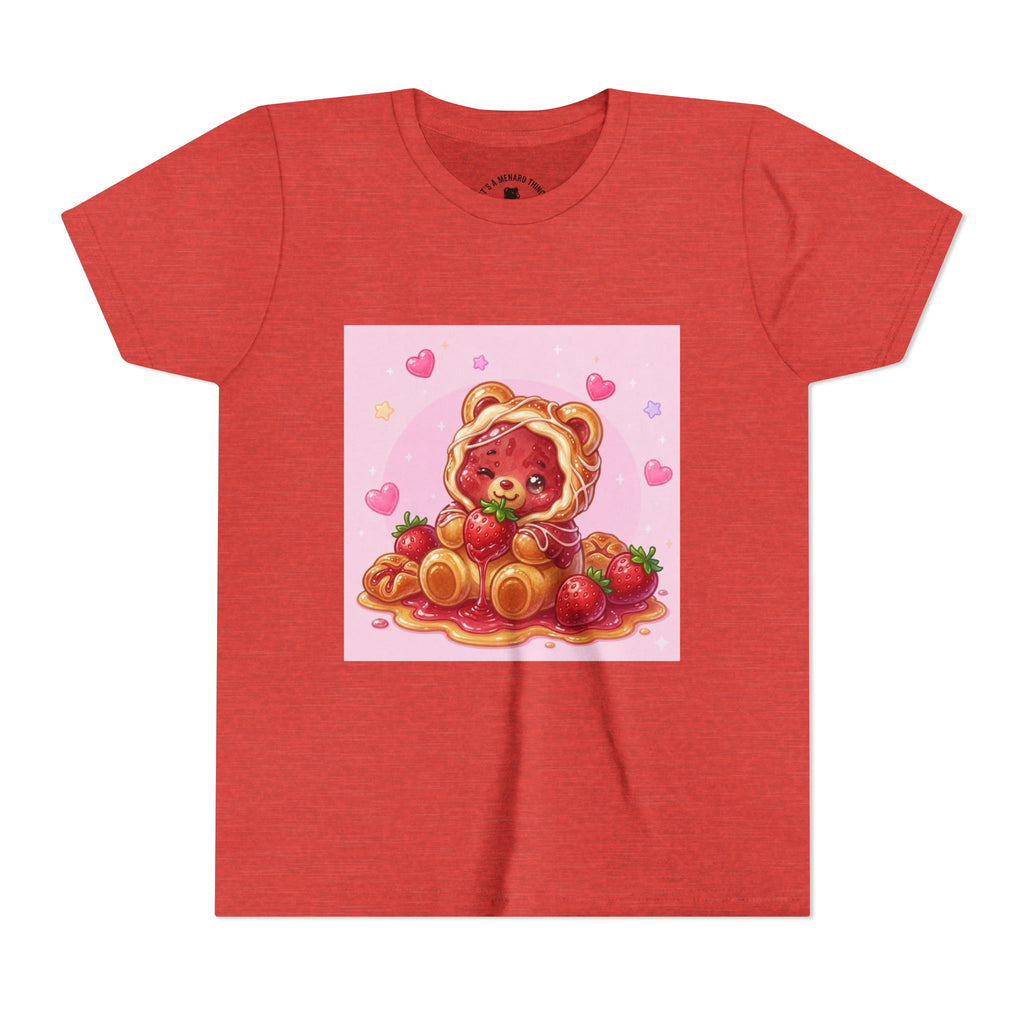 Strawberry Danish Gooey Gummy Bear Graphic Kids T‑Shirt