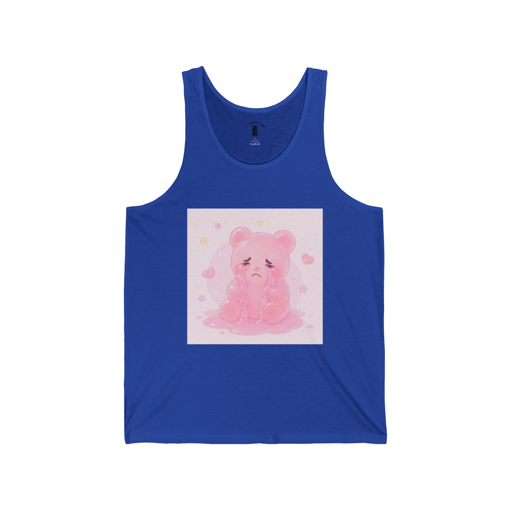 Pink Crying Gooey Gummy Bear  – Cute Pastel Sleeveless Shirt