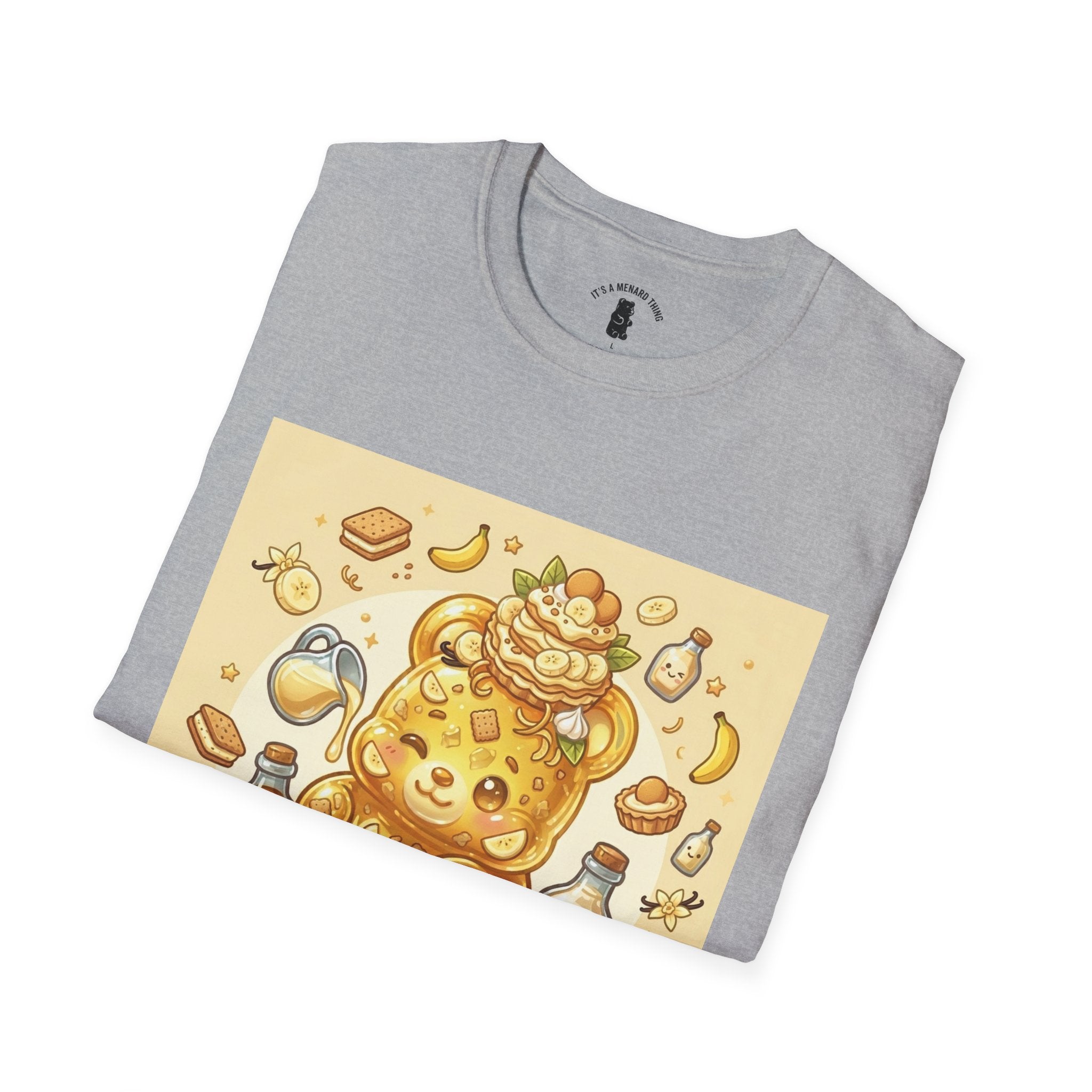 Banana Cream Pudding & Vanilla Cookies, Gooey Gummy Bear — Cute Cartoon T-Shirt