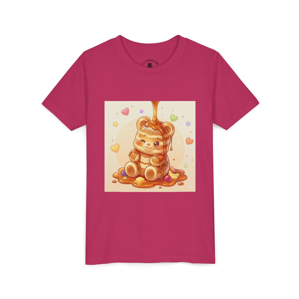 Fluffy Thick Gooey Gummy Pancake Bear Youth T-Shirt