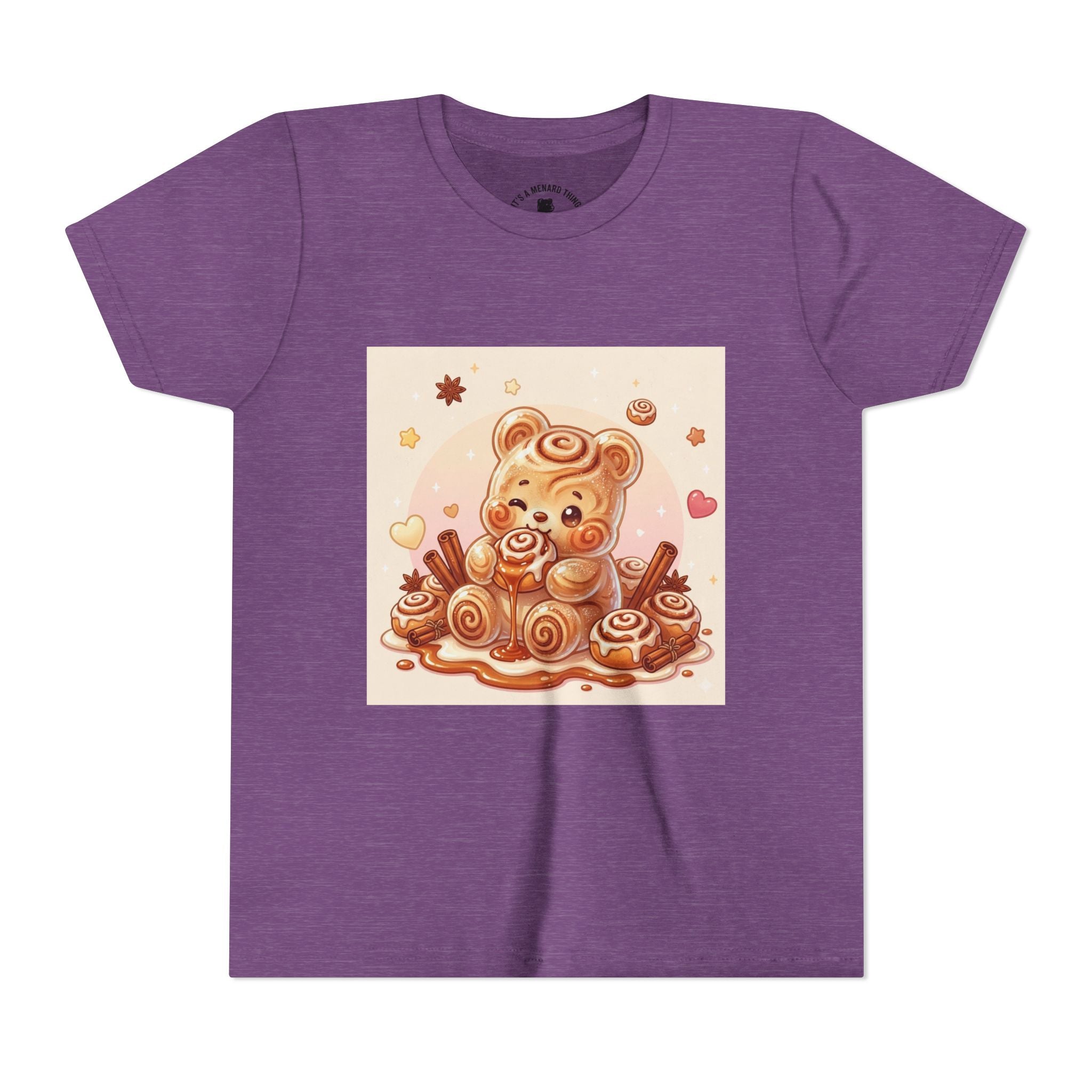 Cinnamon Swirl & Frosting Gooey Gummy Bear Graphic Youth T‑Shirt