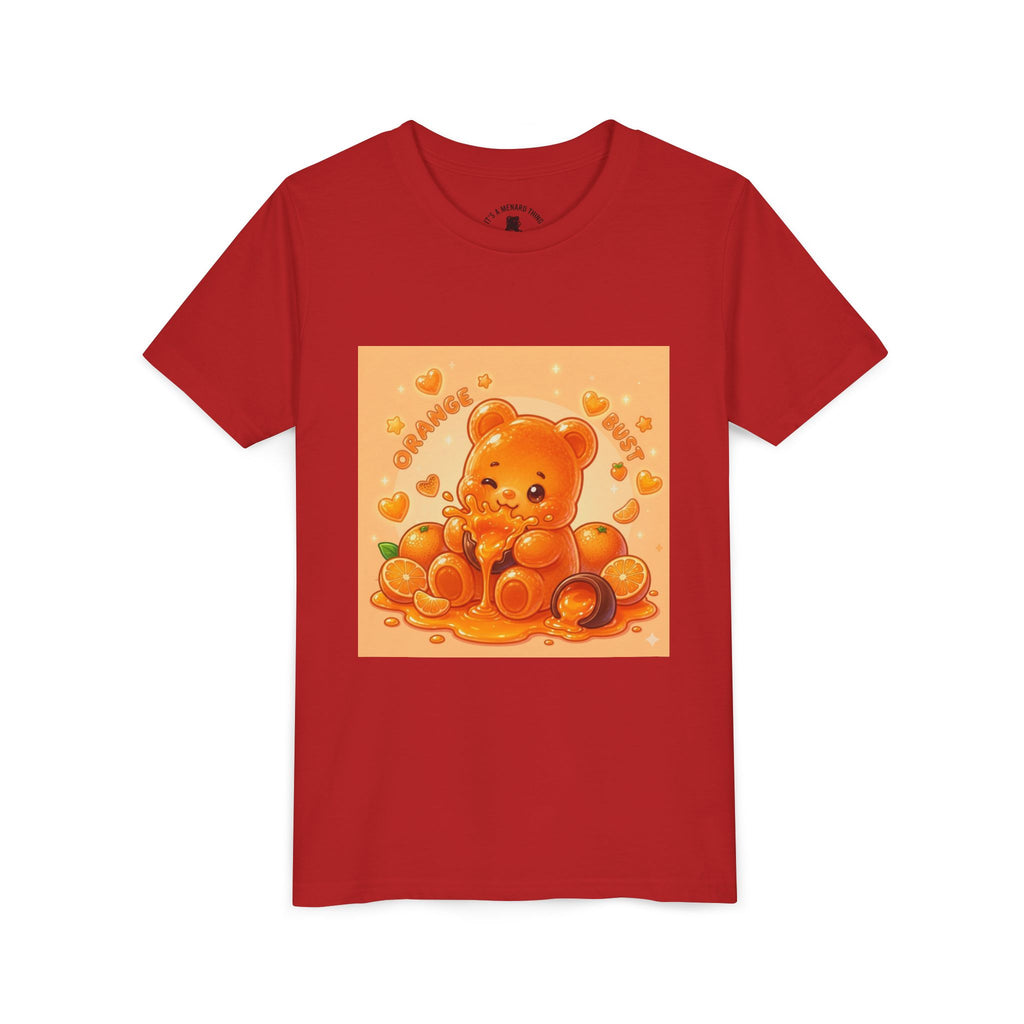 Gooey Orange Gummy Bear Graphic Tee for Kids