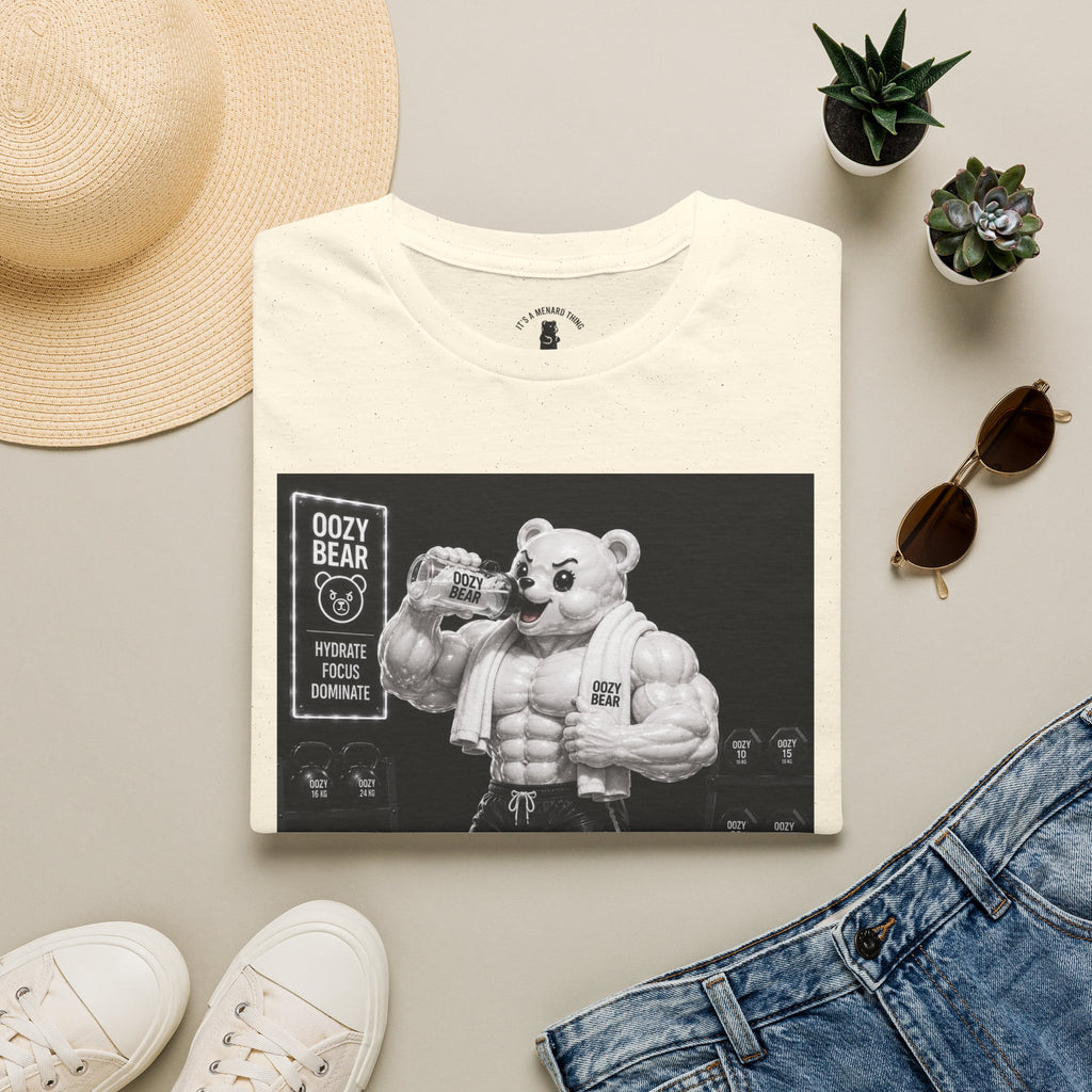 Rehydration Time, Oozy Buff Bodybuilder Gummy Gym Addition- Adult Graphic Shirt
