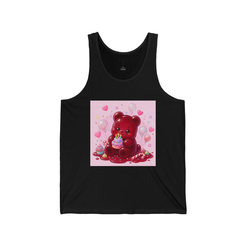 Birthday Cake Surprise! Red Gooey Gummy Bear – Cute Graphic Tank Top
