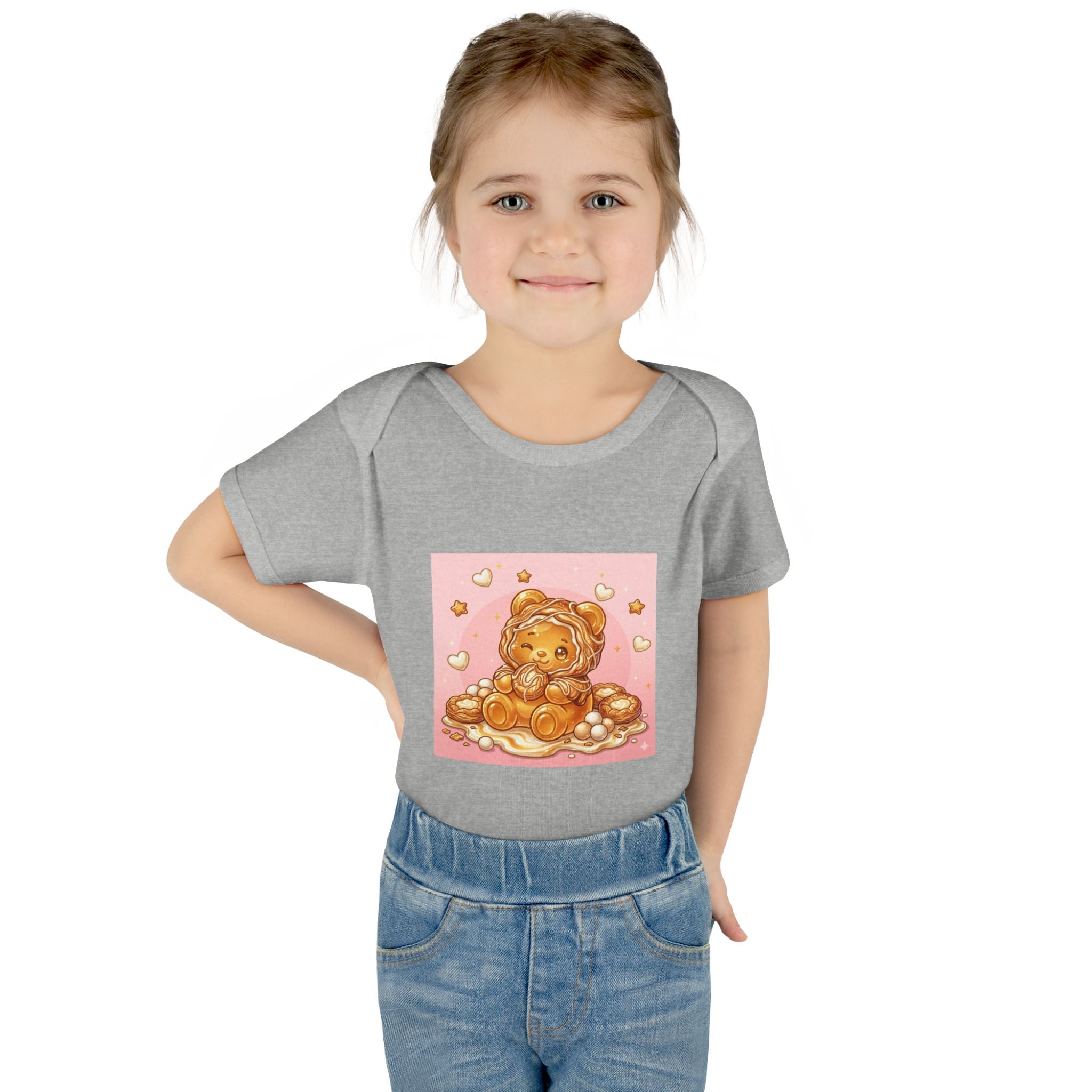 Cheese Danish Gooey Gummy bear in Puff PJs- Baby Onesie