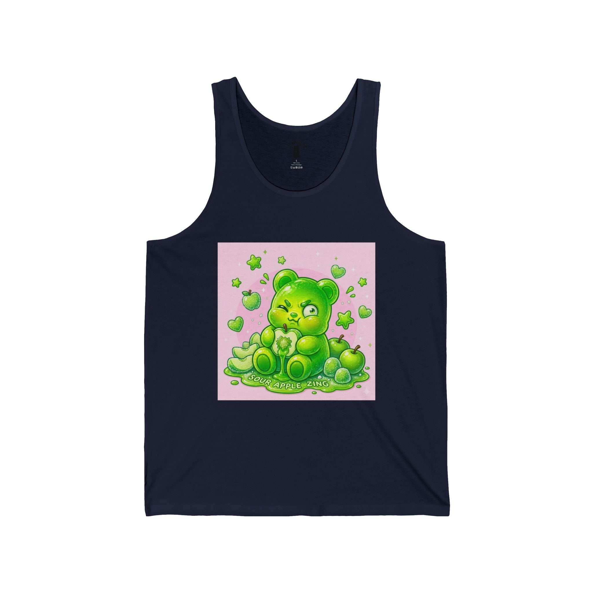 Sour Green Apple Gooey Gummy Bear Friend — Kawaii Graphic Tank top