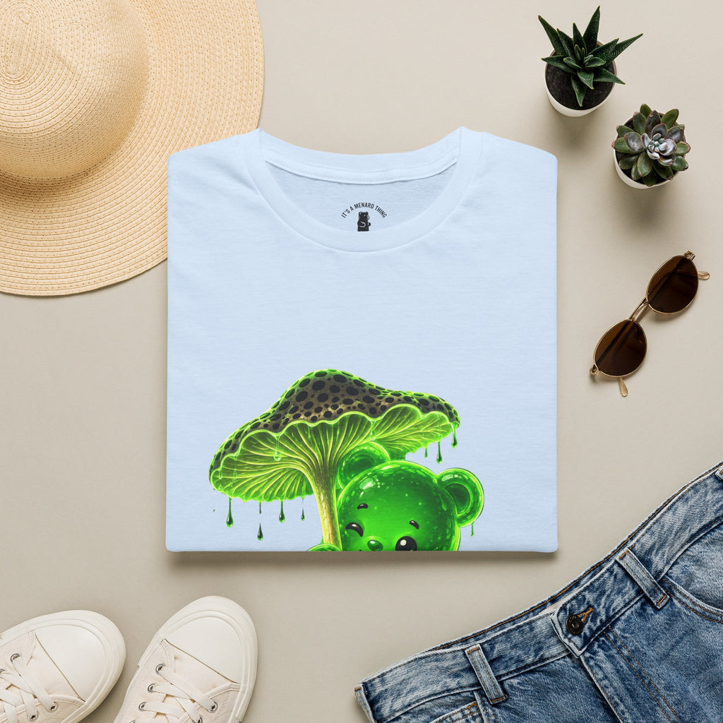 Glowing Green Neon Mushroom Special Addition, Oozy Bear Friend- Graphic Shirt