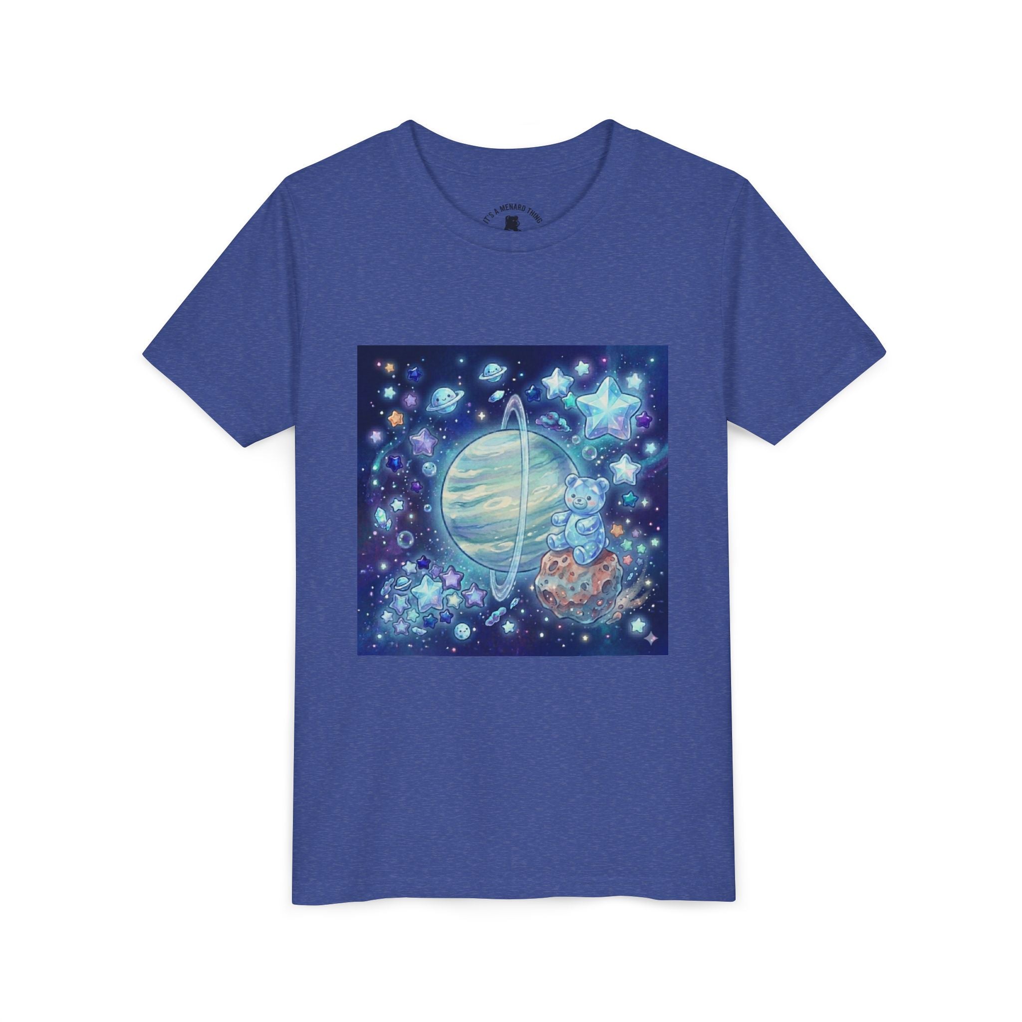 I Spy Planet Uranus, Blue Razz Gooey Crystal Gummy bear- Astronaut Graphic T-Shirt