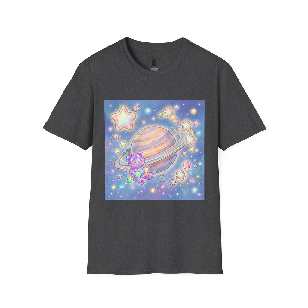 Look Upon Saturn, Purple Crystal Gooey Gummy Bear — Kawaii Graphic T-Shirt