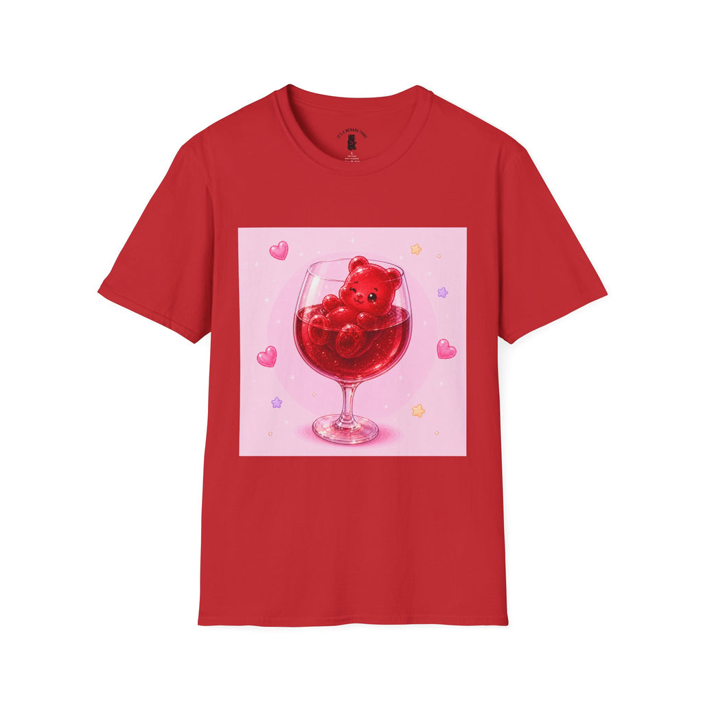 Red Wine Float, Ruby red Boozy Gooey Gummy Bear- Kawaii Graphic T-Shirt
