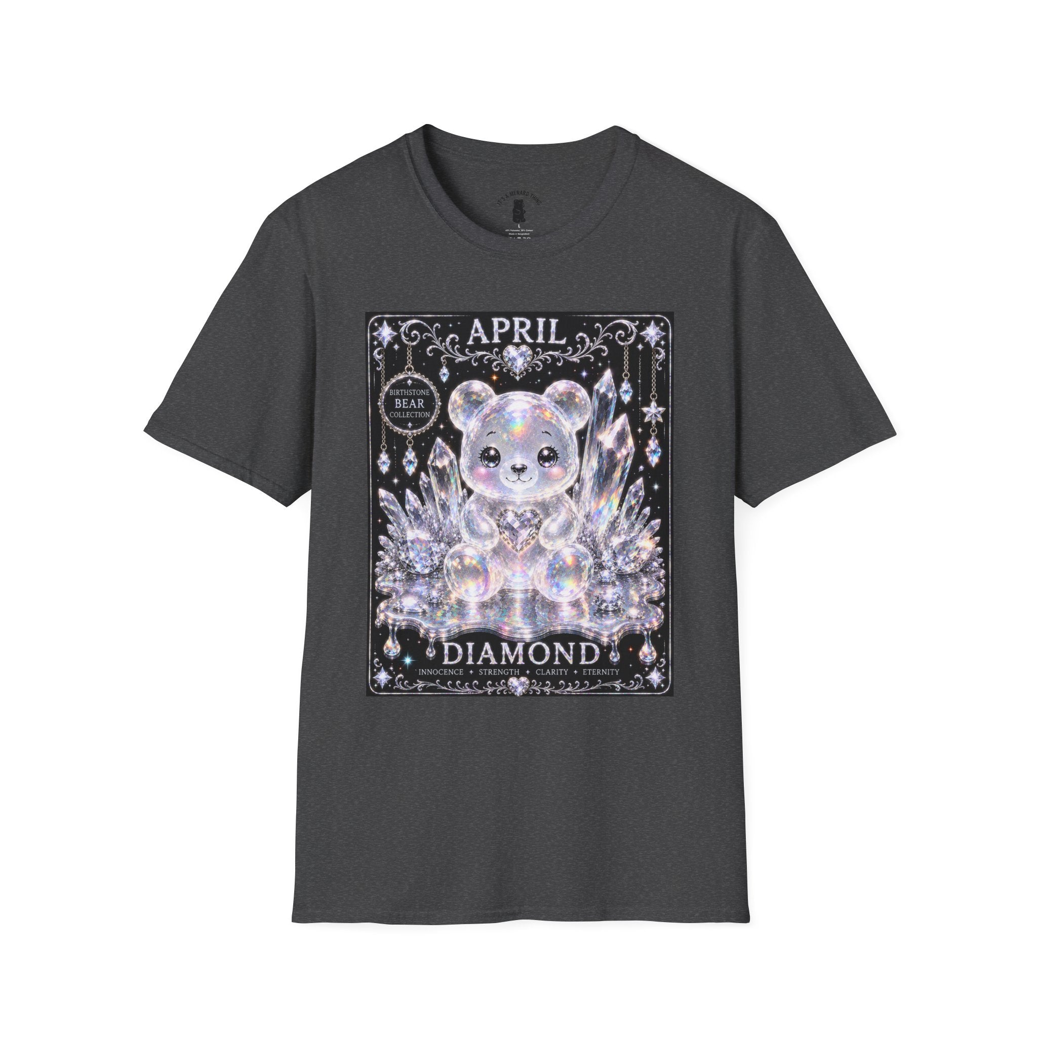 April, Diamond Birthstone Crystal Oozy Bear Friend Special Addition- Graphic Shirt