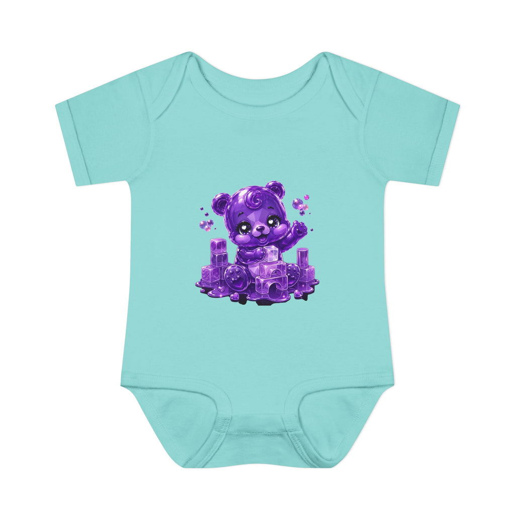 Play Time, Purple Crystal Baby Oozy Bear Gummy Cutie Addition- Graphic Onesie