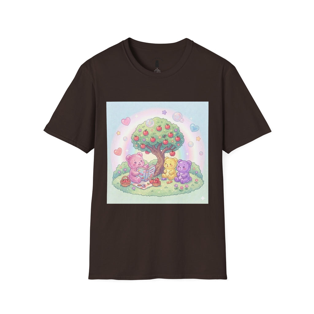 Story time with Friends, Gooey Gummy Bears— Kawaii Graphic T-Shirt