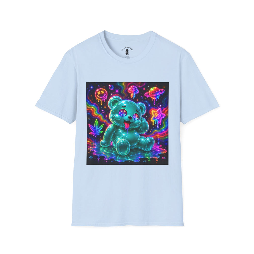 Psychedelic Neon Special Addition Oozy Bear Gummy Friend— Graphic Shirt (Adult Only)