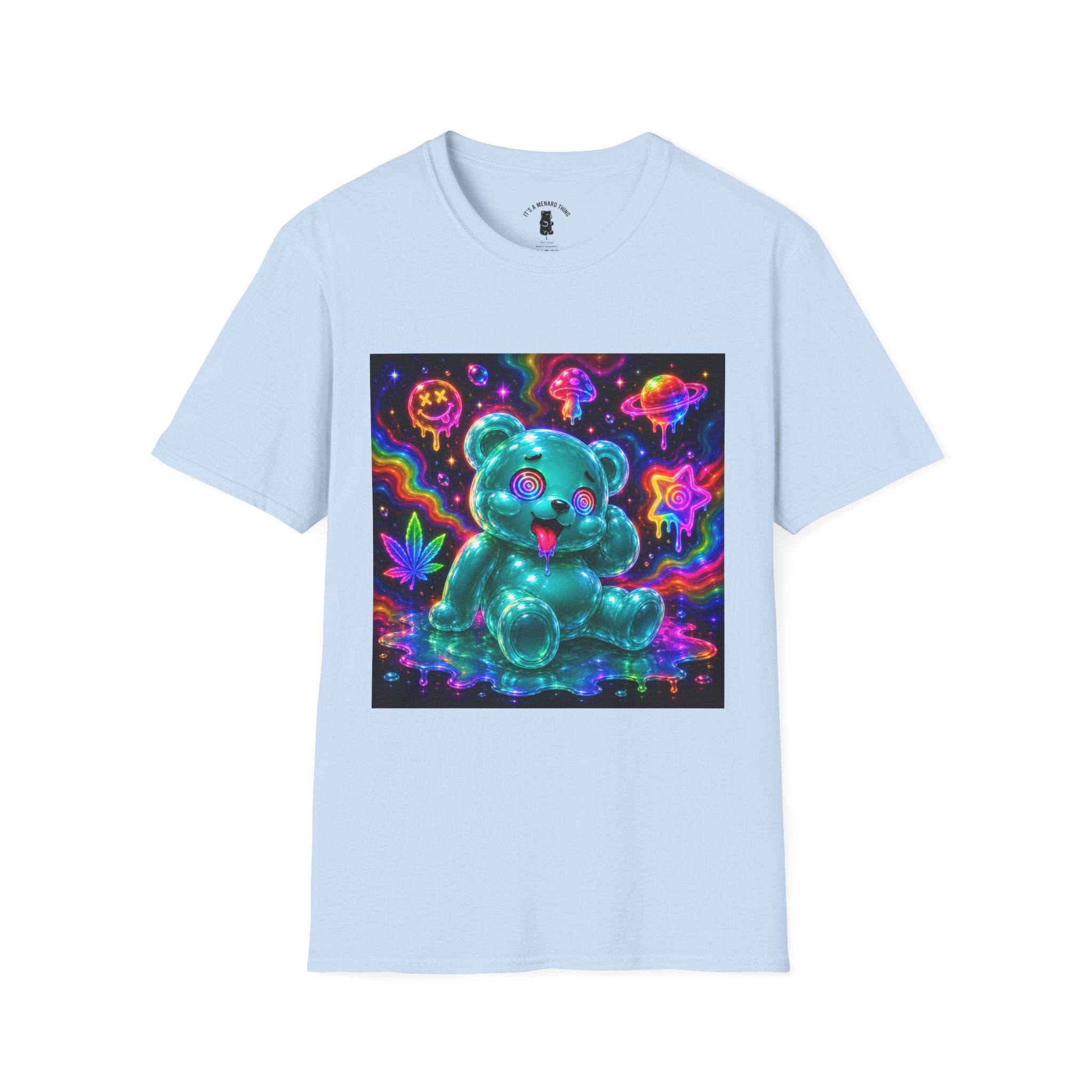 Psychedelic Neon Special Addition Oozy Bear Gummy Friend— Graphic Shirt (Adult Only)