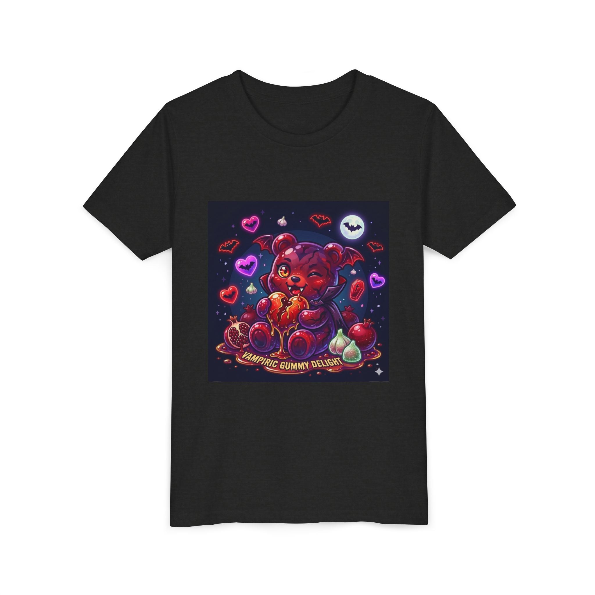 Halloween Vampire Gooey Gummy Bear - Cute Goth Heart Graphic Shirt