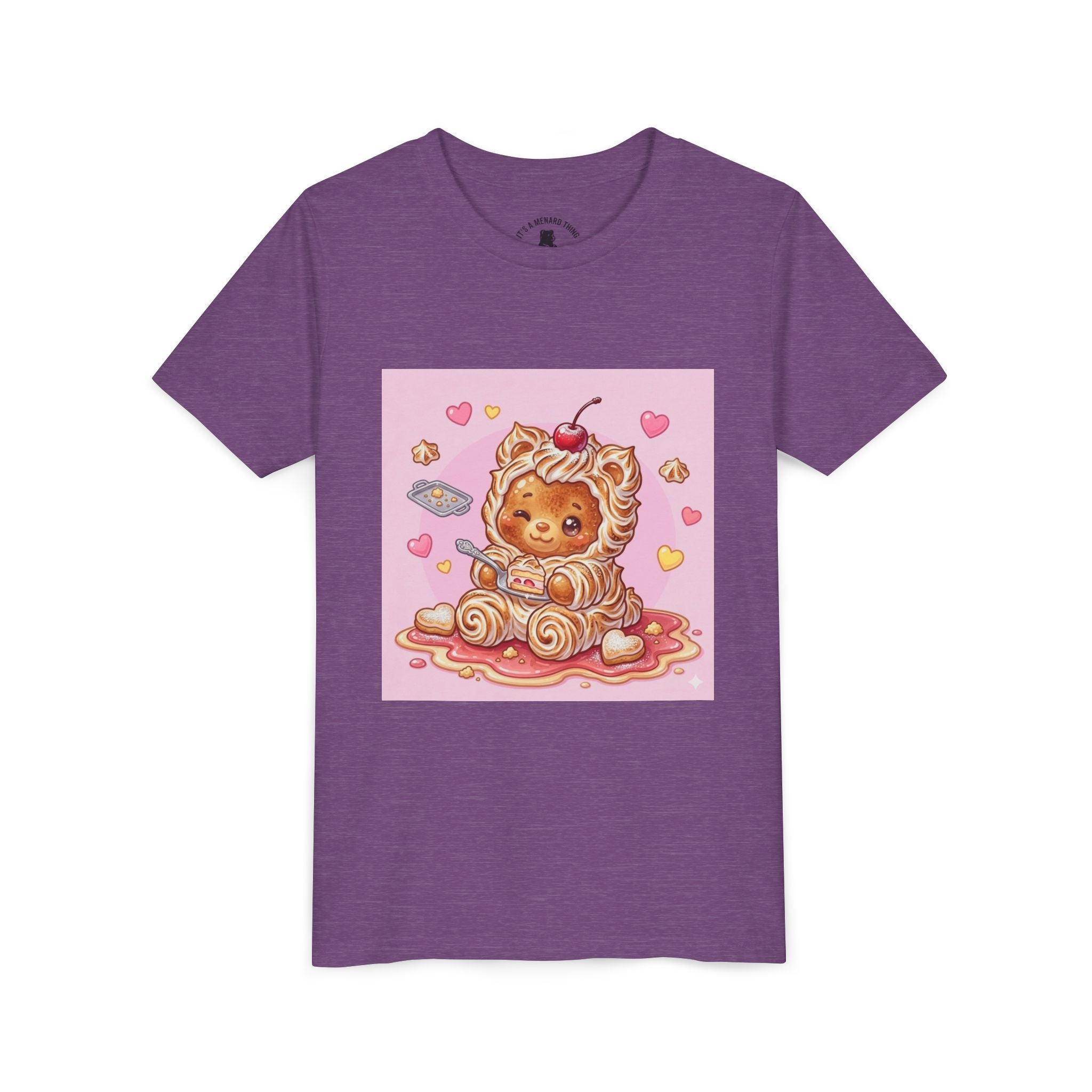 Kawaii Baked Alaska Dessert Gooey Gummy Bear- Kids Tee