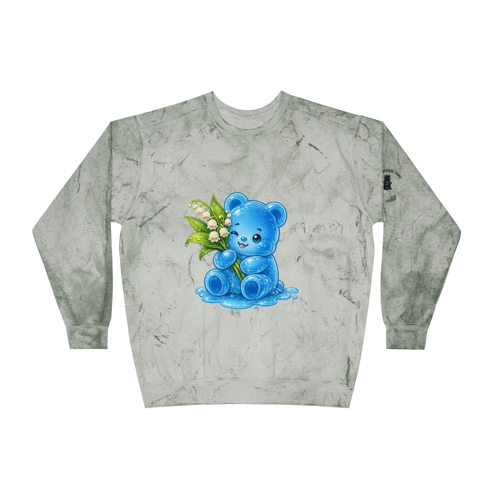 Lily-of-the-Valley Special, Blue Gooey Gummy Bear- Kawaii Graphic Tye-Dye