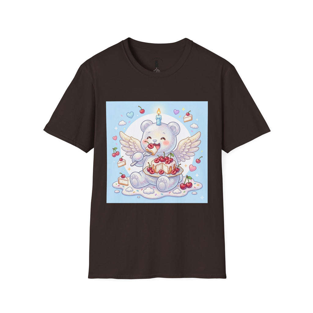 Cute Angel Food Cake, White Gooey Gummy Bear — Kawaii Graphic Tee