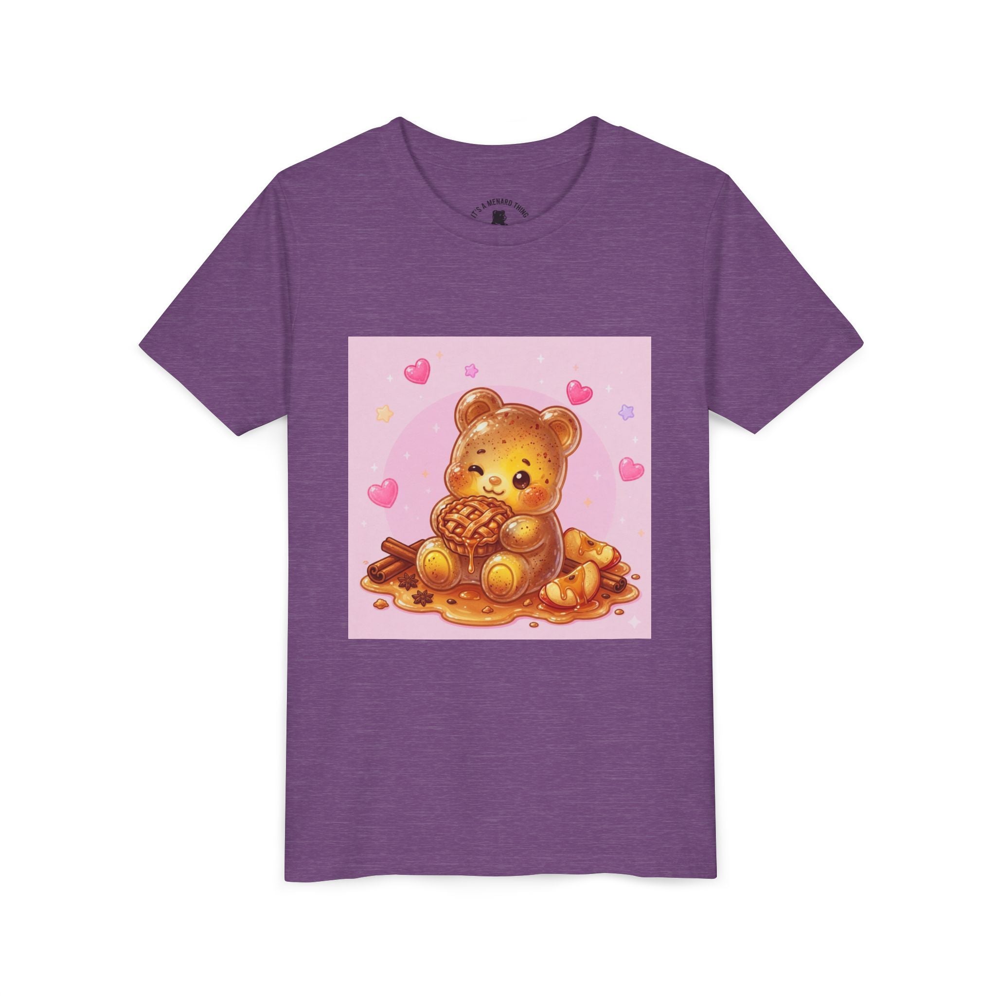 Warm Apple Cinnamon Pie Gooey Gummy Bear Hearts Youth Tee