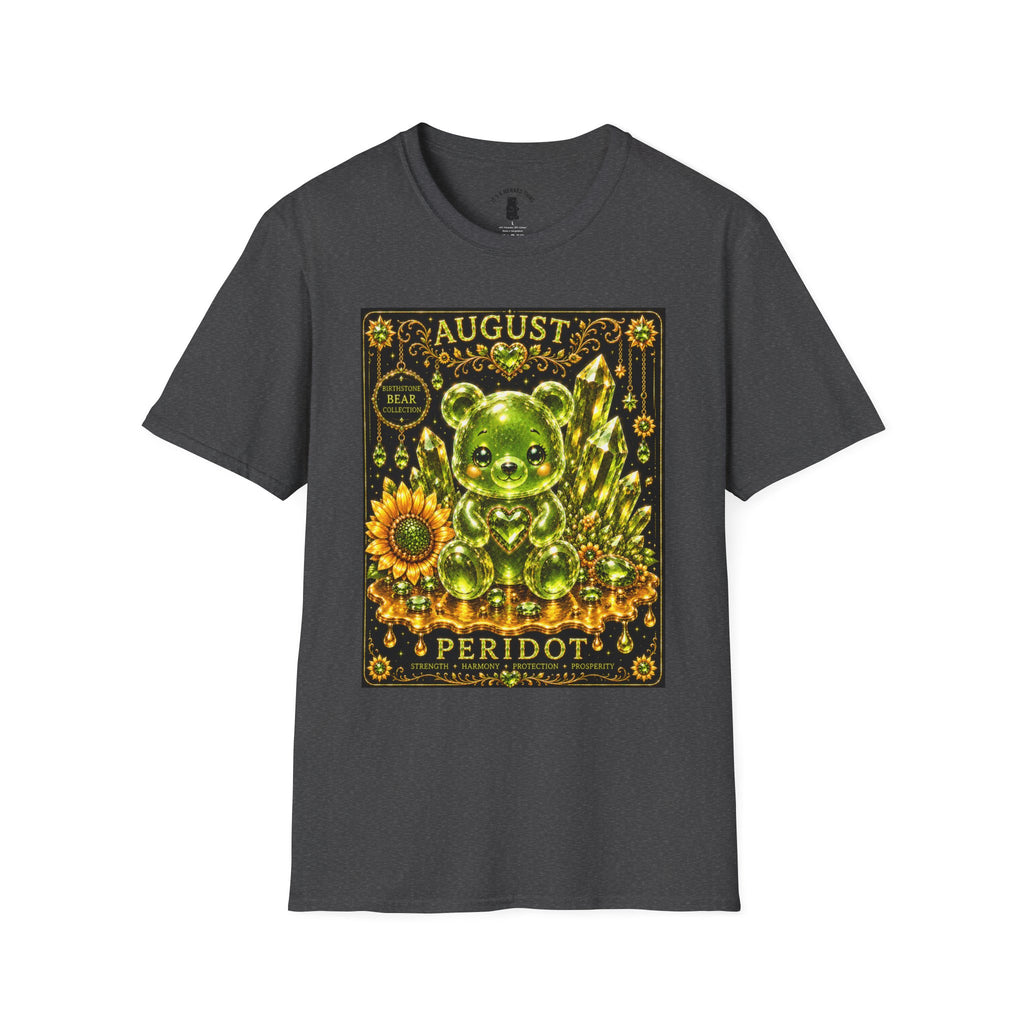 August Peridot Birthstone Oozy Bear Addition- Graphic Shirt