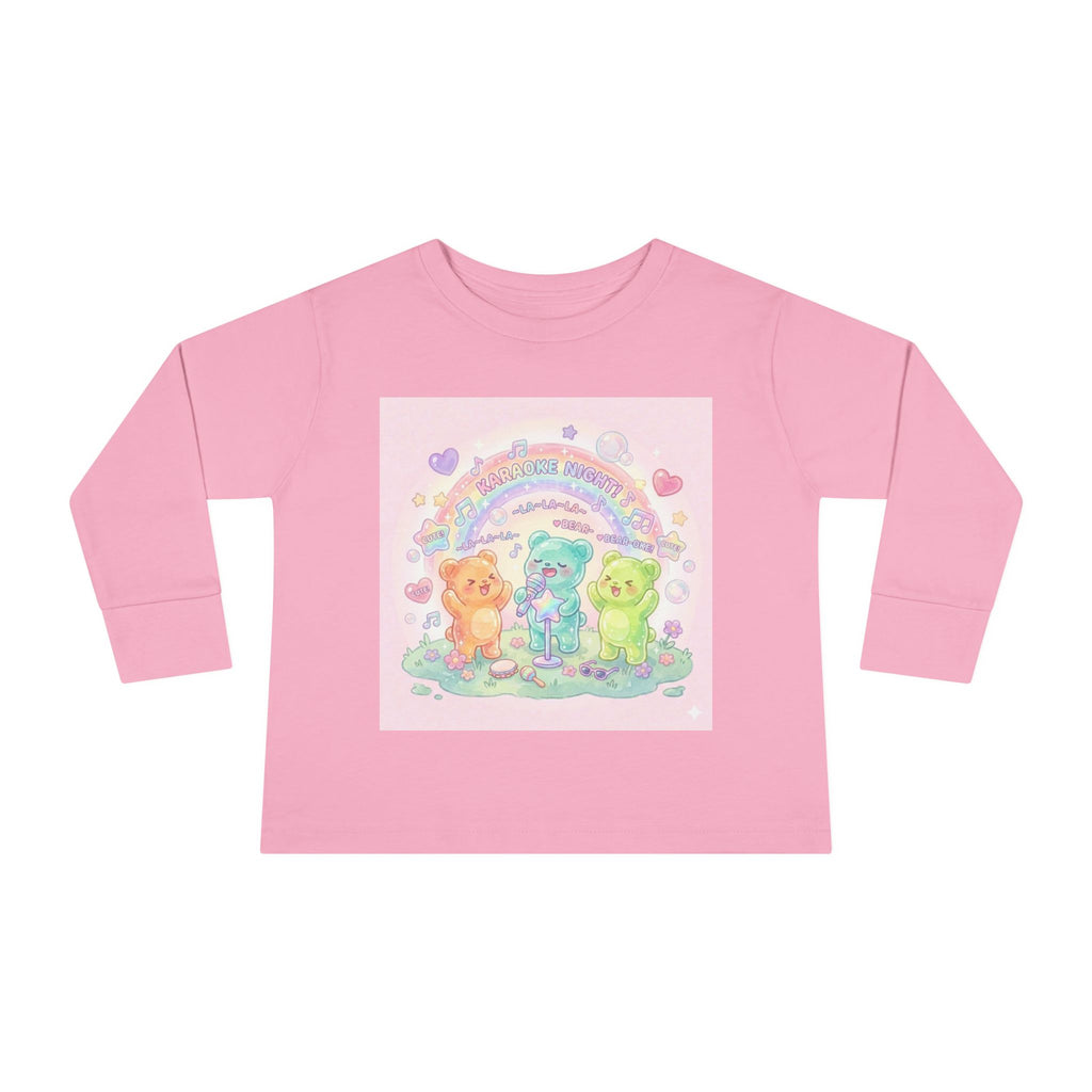 Karaoke Day, Oozy Bear Gummy Group Hang Out- Graphic Long Sleeve Shirt