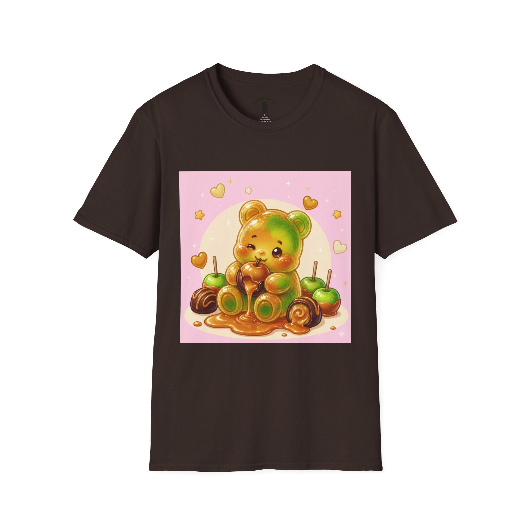 Caranel Apple Gooey Gummy Bear Candy T-Shirt — Sweet Illustration