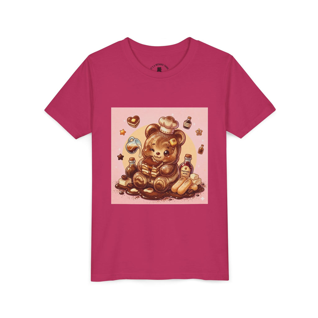 Tiramisu Gooey Gummy Chef Bear Graphic Youth T-Shirt