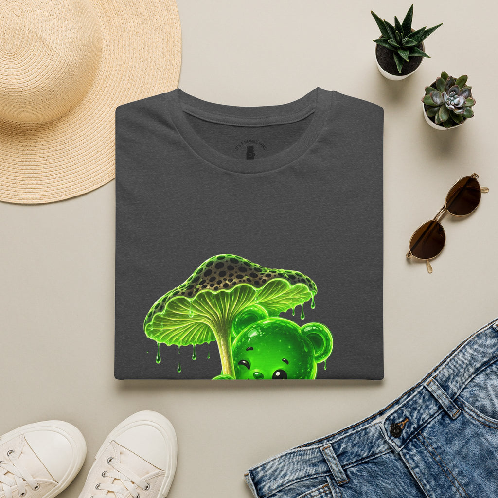 Glowing Green Neon Mushroom Special Addition, Oozy Bear Friend- Graphic Shirt