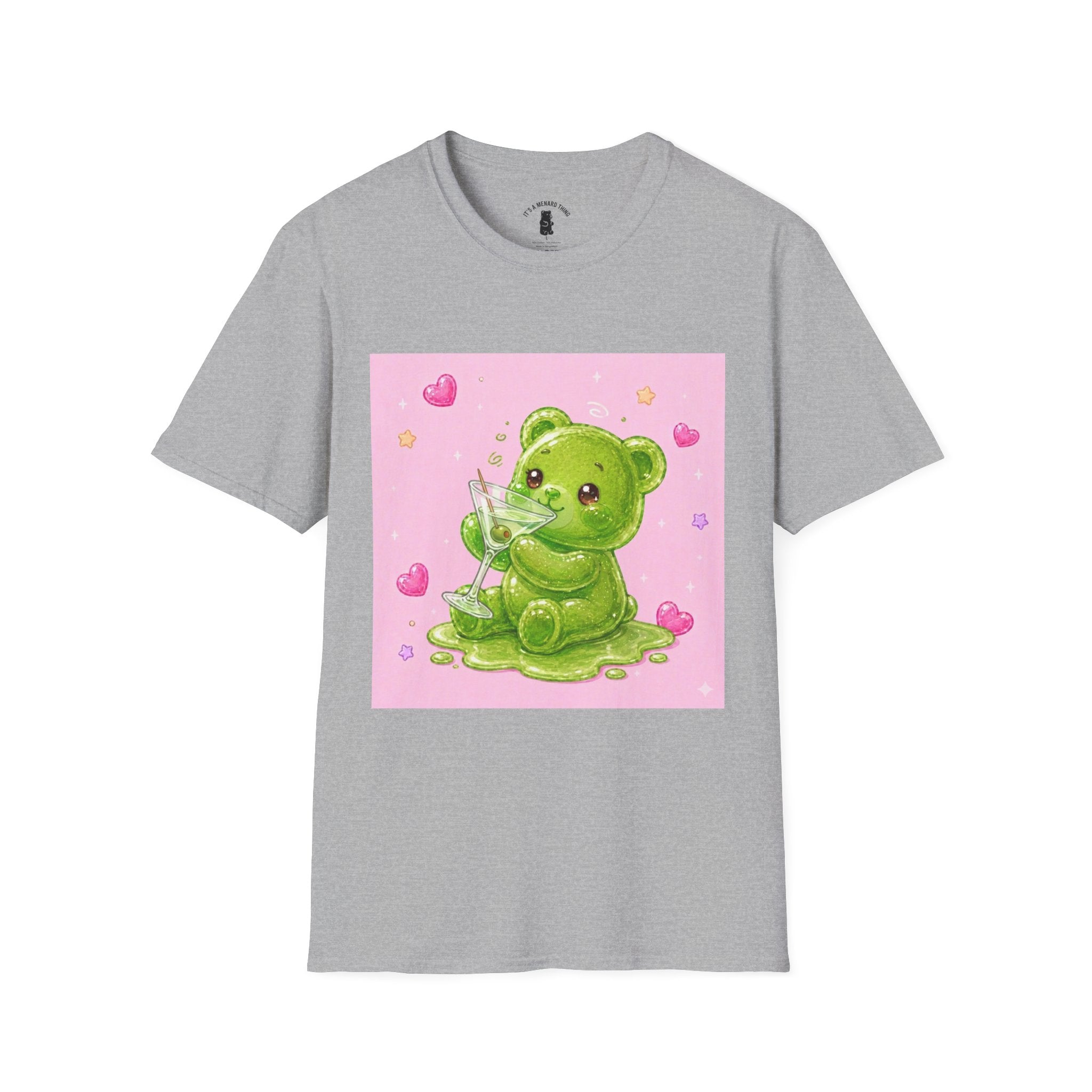Yummy Martini, Green Oozy Boozy Gummy Drinking Pal- Kawaii Graphic Shirt