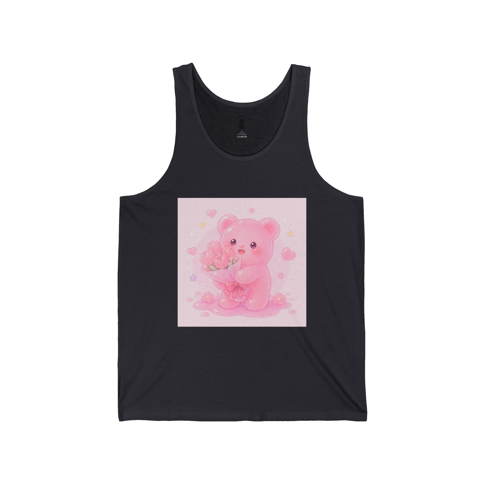 Valentine Flowers for You, Pink Gooey Floral Gummy Bear - Cute Graphic Tank Top