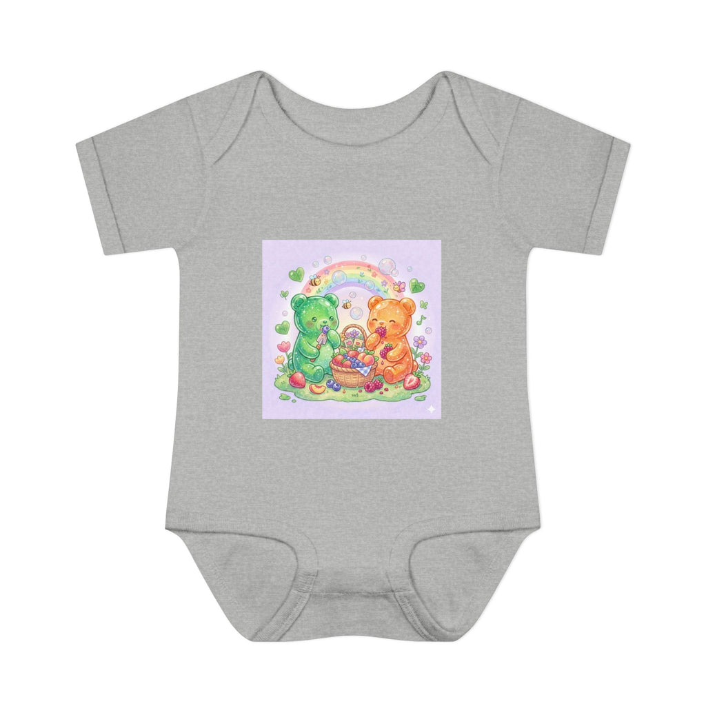 Fruit Garden Eating Gooey Gummy Bears Infant Bodysuit — Baby Shower Gift