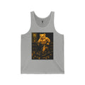 Running On Treadmill, Working Out Golden Yellow Oozy Buff Bear Gummy Gym Addition- Adult Graphic Tank Top