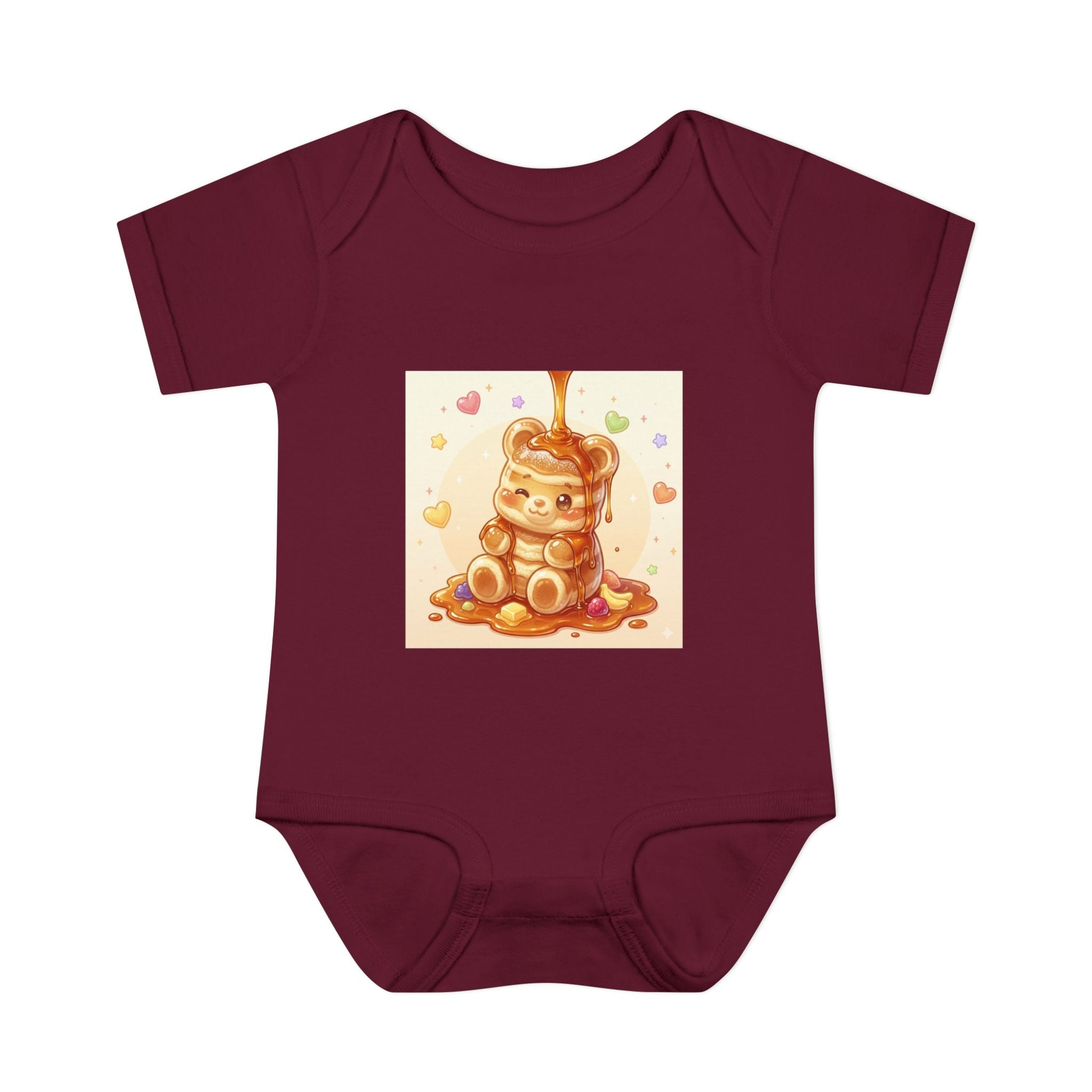 Fluffy Gooey Pancake Gummy Bear Baby Bodysuit — Cute Gummy bear Infant Onesie