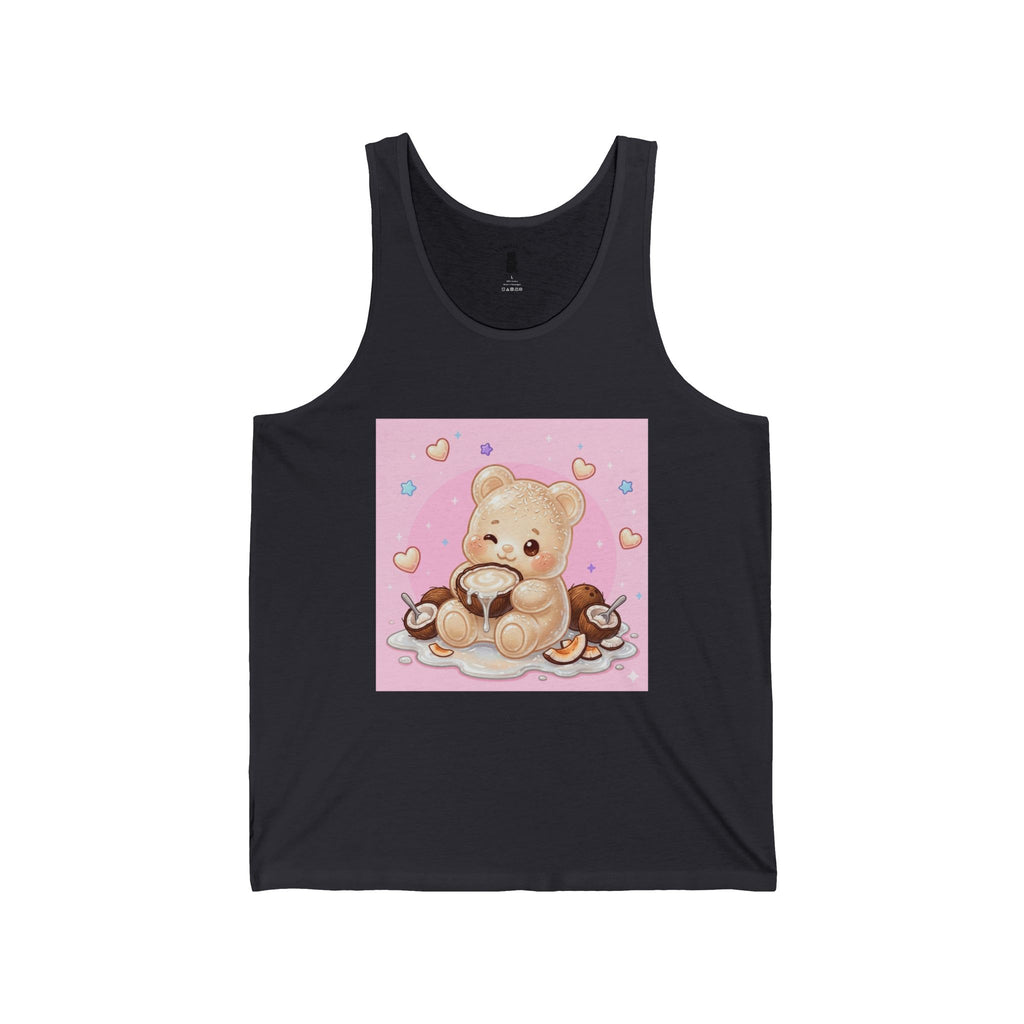 Coconut Milk, White Husk Gooey Gummy Bear — Kawaii Design Tank Top