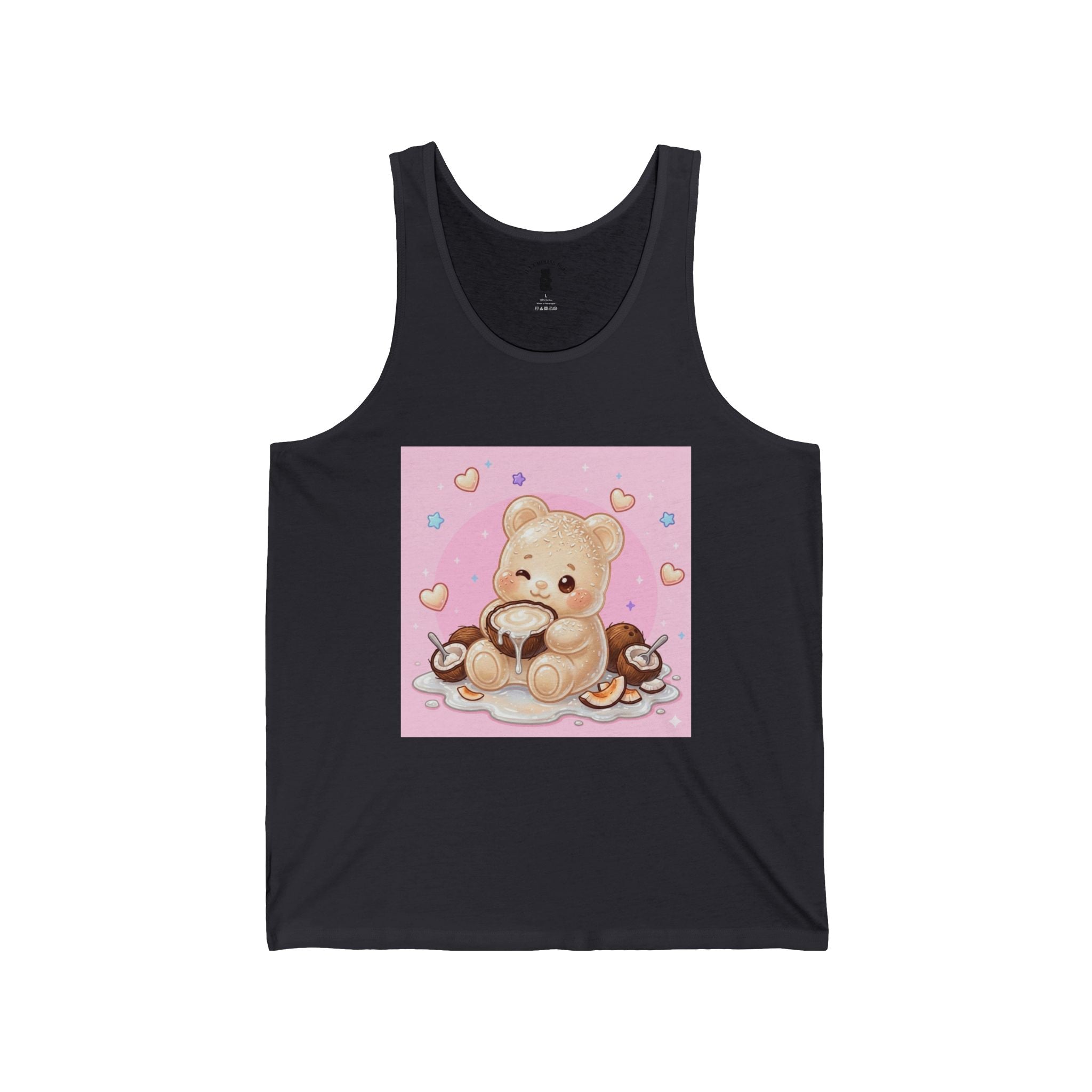 Coconut Milk, White Husk Gooey Gummy Bear — Kawaii Design Tank Top