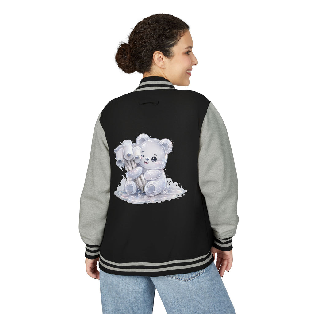 White Ghost Pipe Custer, Oozy Bears Mushroom Special- Letterman Graphic Jacket
