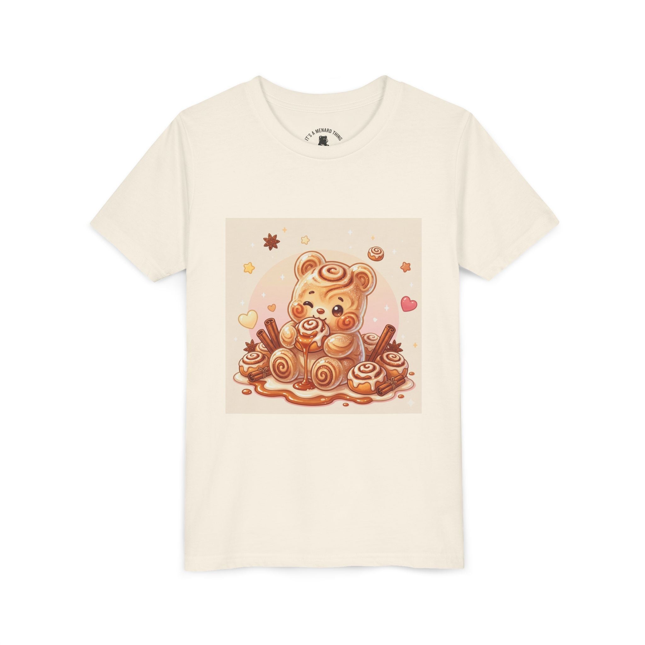 Cinnamon Swirl & Frosting Gooey Gummy Bear Graphic Youth T‑Shirt