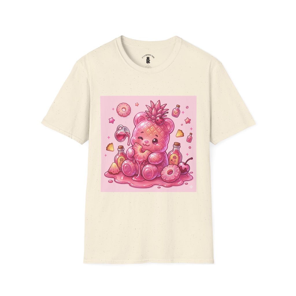 Exotic Pink Pineapple Gooey Gummy Bear — Kawaii Graphic T-Shirt