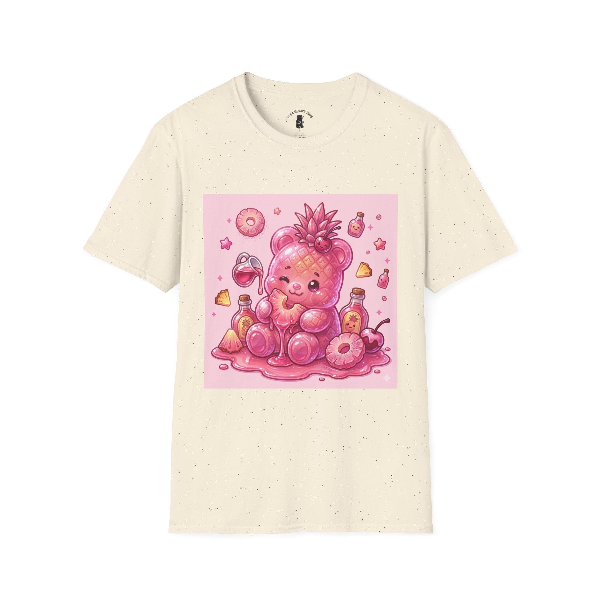 Exotic Pink Pineapple Gooey Gummy Bear — Kawaii Graphic T-Shirt