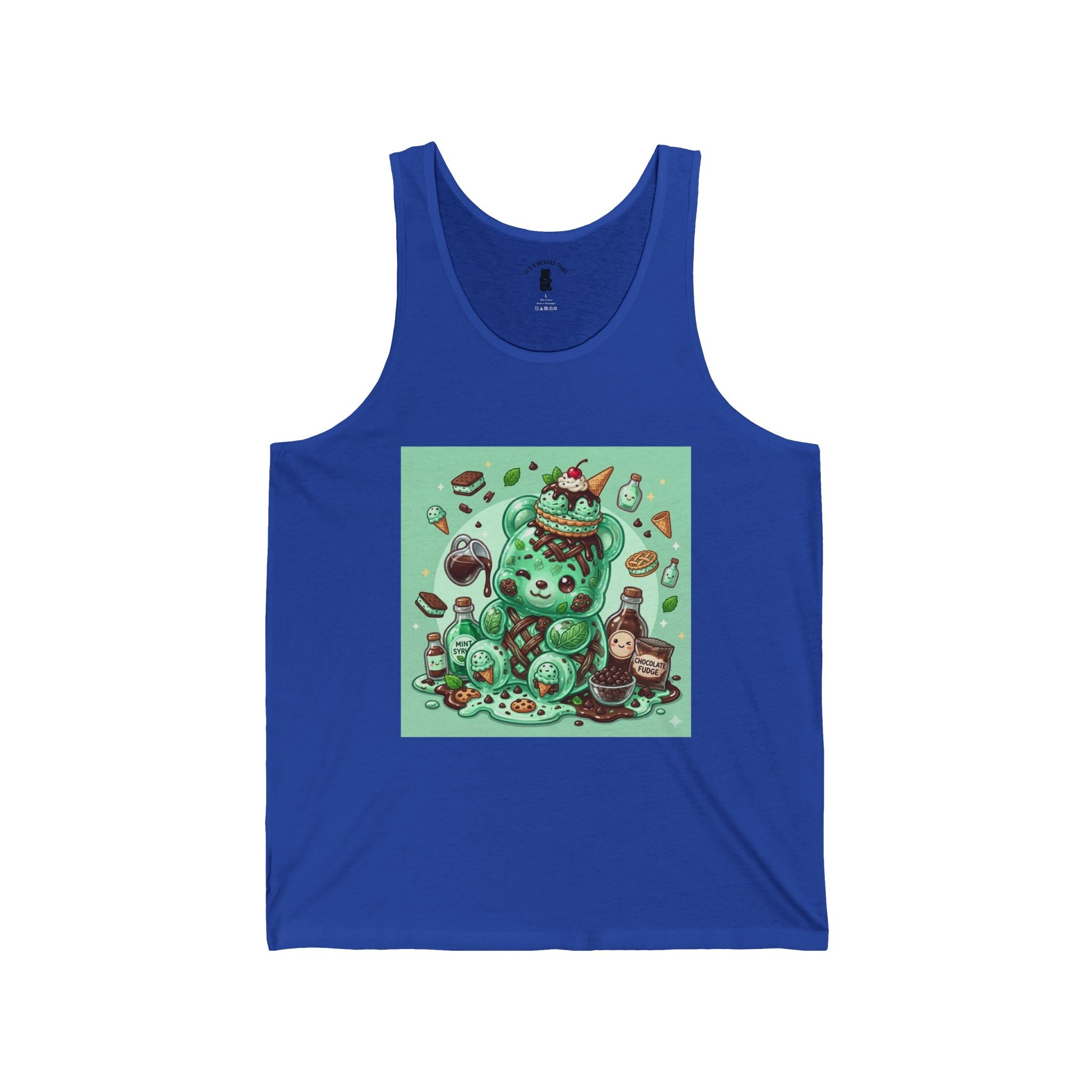 Special Mint Chip Ice Cream Delight, Gooey Gummy Bear — Kawaii Graphic Tank