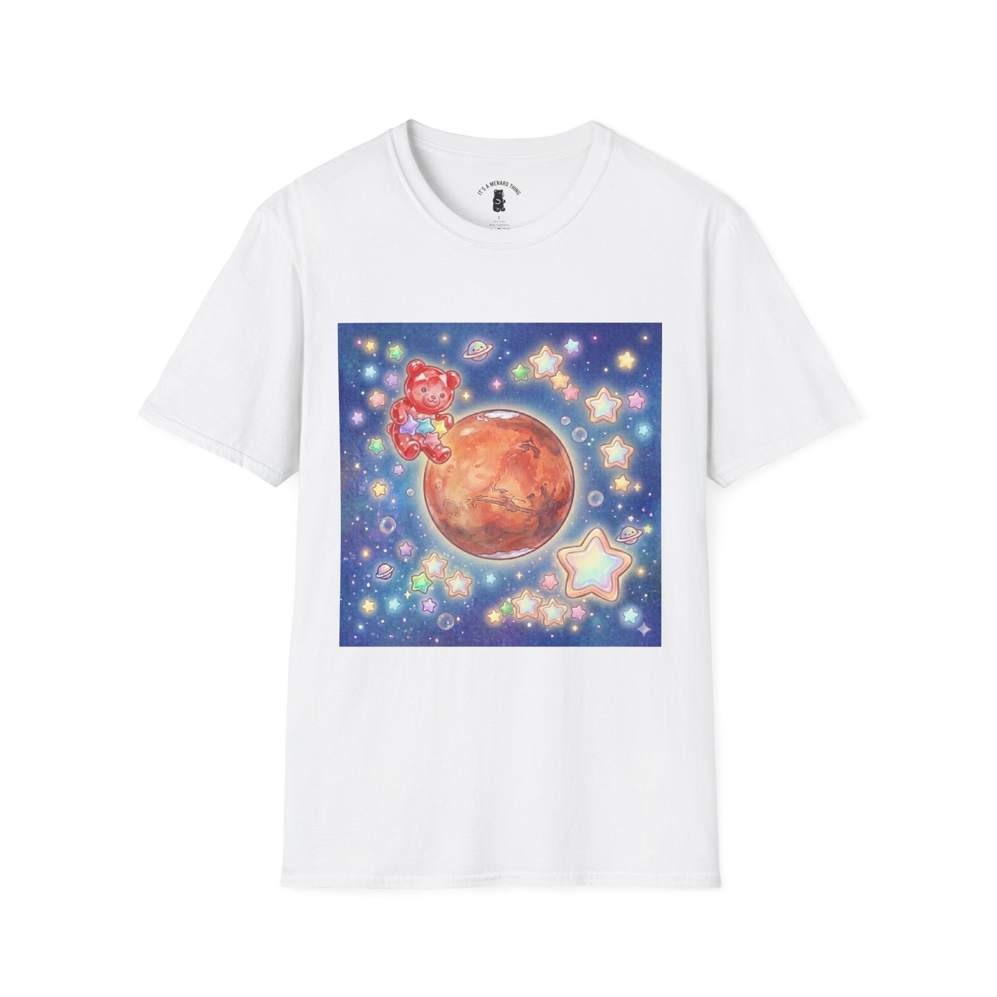 Think of Mars, Red Crystal Gooey Gummy Bear — Space Graphic T-Shirt