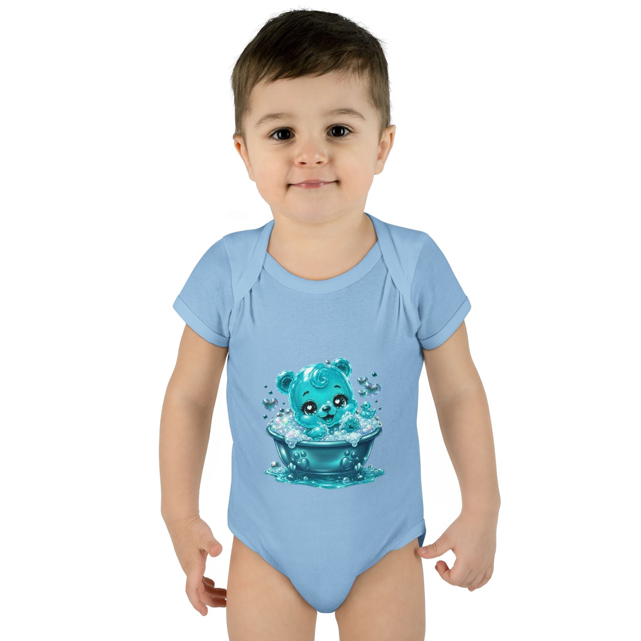 Adorable Bubble Bath Oozy Baby Gummy Bear Cutie Addition- Graphic Onesie