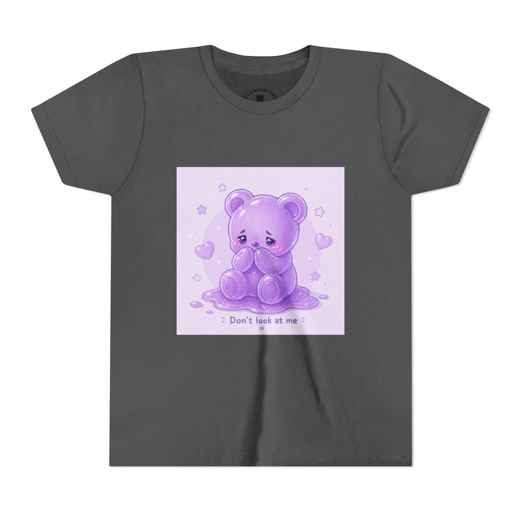 Shy Purple Gooey Gummy Bear “Don’t Look at Me” Graphic