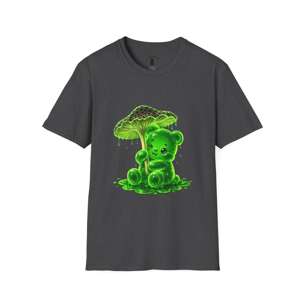 Glowing Green Neon Mushroom Special Addition, Oozy Bear Friend- Graphic Shirt