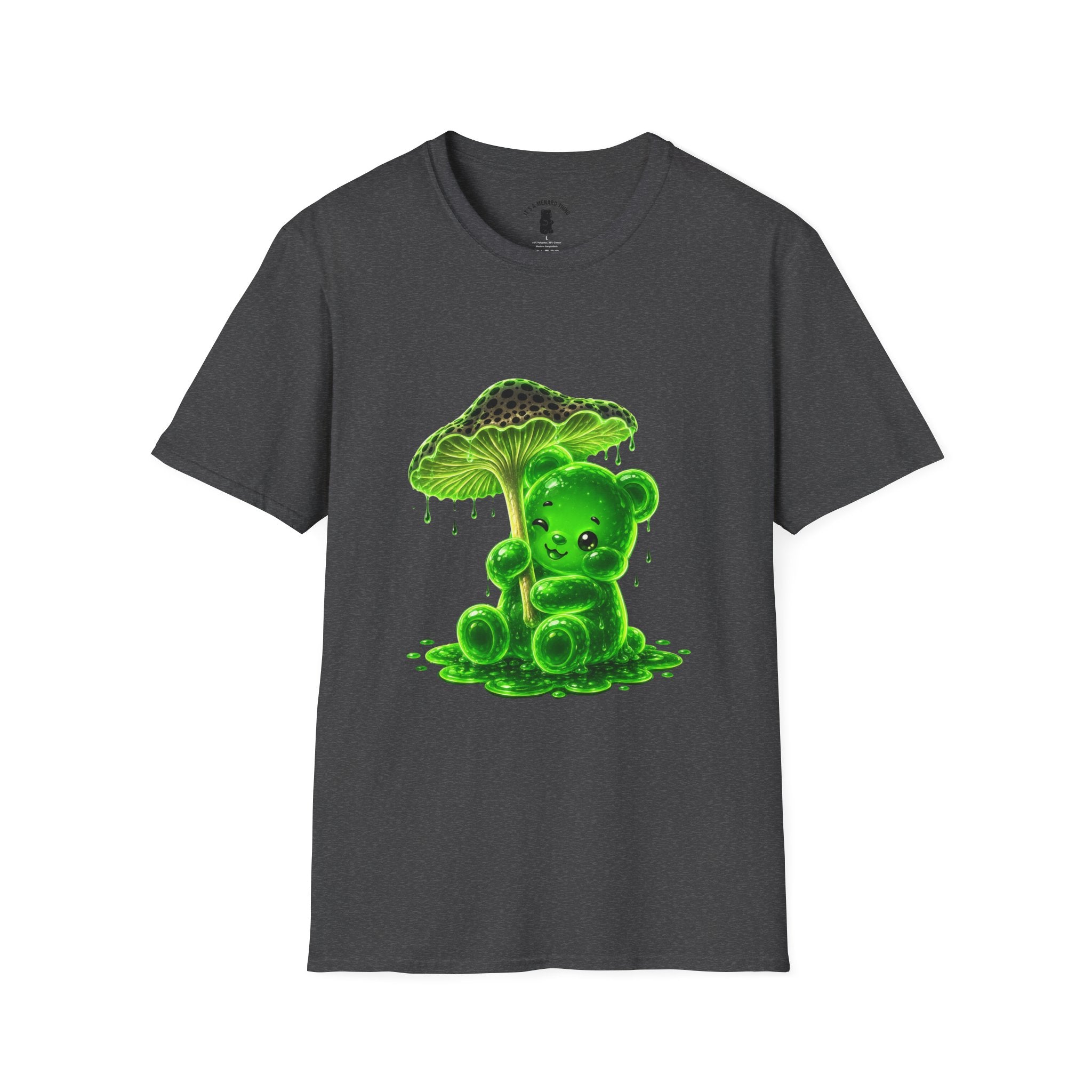 Glowing Green Neon Mushroom Special Addition, Oozy Bear Friend- Graphic Shirt